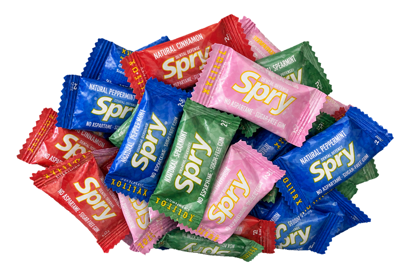 Assorted Spry xylitol gum two-packs